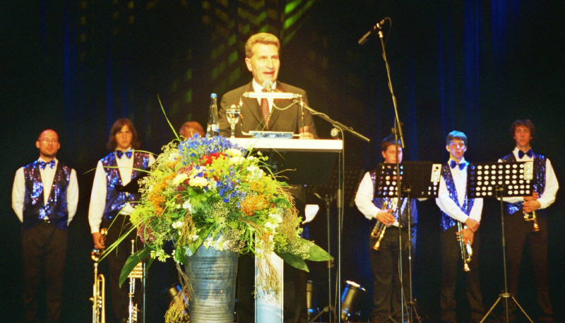 Trompetenensemble der Musikschule Offenburg umrahmt Festakt mit Ex-BW-Ministerpräsident Oettinger